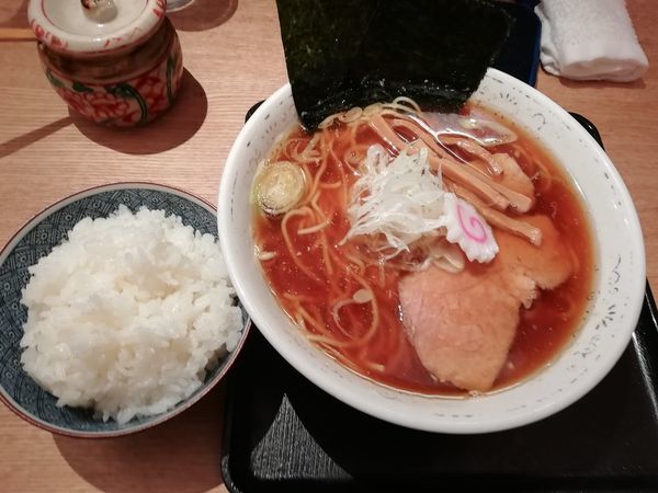 「中華そば+ライス」@中華そば 勝本の写真