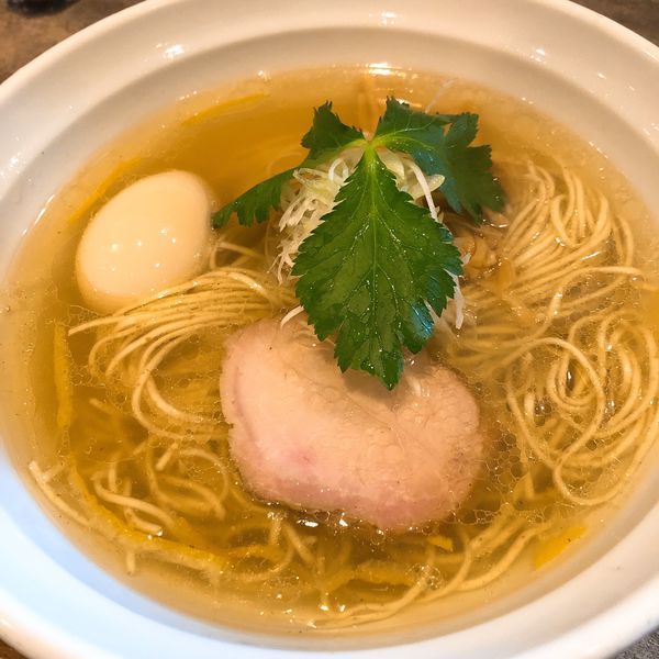 「塩そば 肉1枚 味玉 ¥870」@麺処 風人の写真