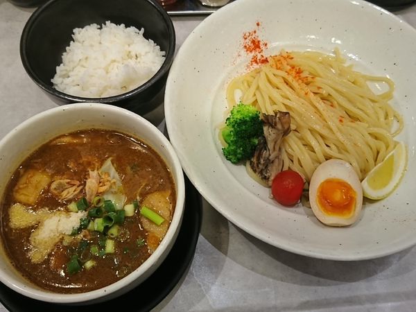 「濃厚カレーつけ麺（小ライス付き）￥930」@GaGana RAMEN 極 渋谷店の写真