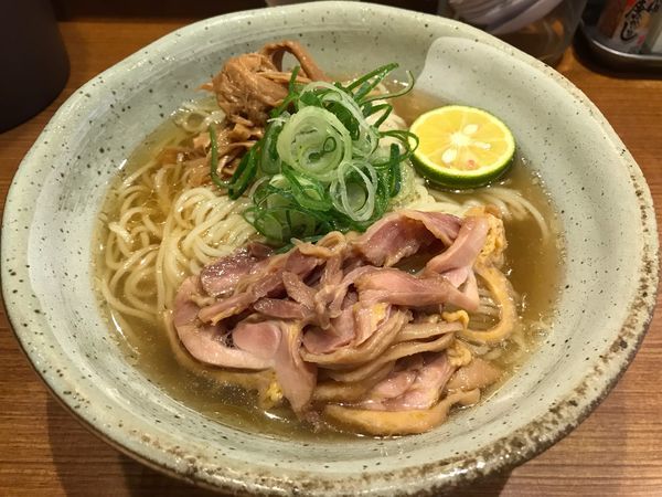 「【夏季限定】小アジにぼしの冷しそば 大盛  850円」@荒町商店中華そば ふじやまの写真