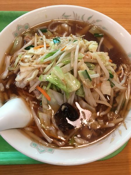 「日替わりランチ（野菜らーめん＋餃子2個＋半ライス）680円」@萬来 春日部店の写真