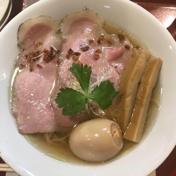 「味玉金色貝そば」@燃えよ麺助の写真