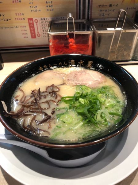 「博多ラーメン600円」@博多ラーメン 弐代目 清水屋の写真