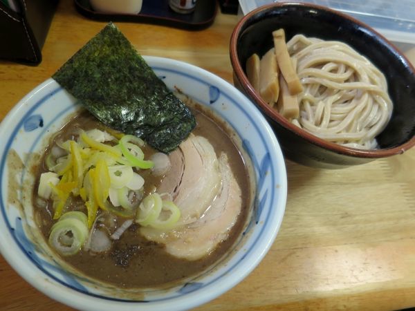 「つけ麺（小） ８５０円 ※メンマ」@中華そば つけ麺 村岡屋の写真