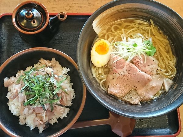 「【限定】アジらーめん タタキ丼セット ￥870」@和風らーめん 凪の写真