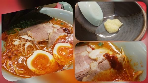 「地獄のウルトラ激辛ラーメン970+海苔110+クーポンチャー」@山岡家 狭山店の写真