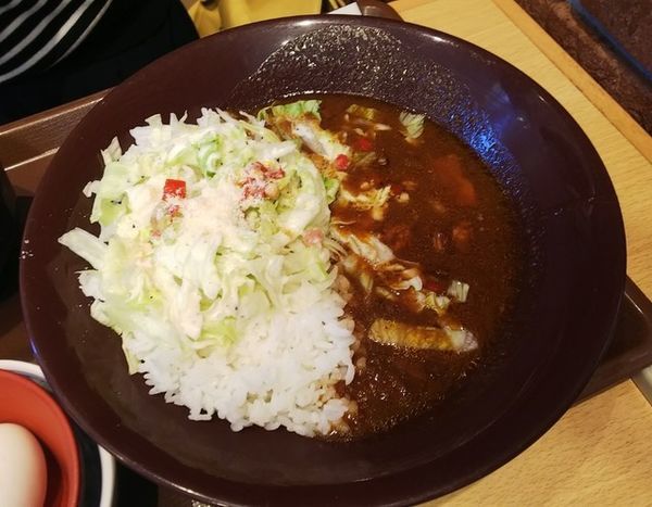 「シーザーレタスカレー並盛640円」@すき家 山形城西店の写真