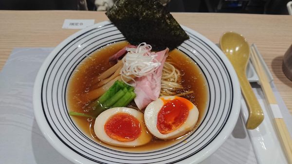 「【数量限定】淡麗味玉鯵の冷やし蕎麦　９００円」@清湯醤油 ほし乃の写真