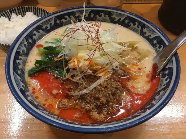 「生ビール → 冷やし担々麺 ＋半ライス（サービス）」@ラーメン Sorenariの写真