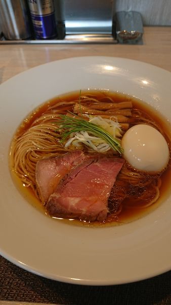 「中華そば 味玉 醤油」@宍道湖しじみ中華蕎麦 琥珀 東京本店の写真