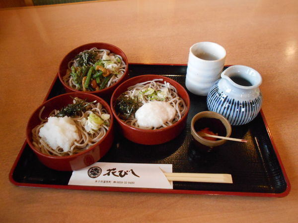 「三色割子そば」@出雲そば 花びしの写真