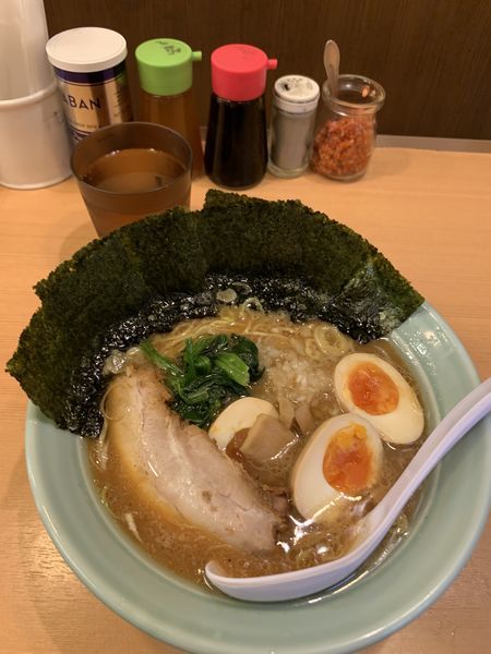 「ラーメン 味玉 ノリ ライス」@溝ノ口野郎の写真