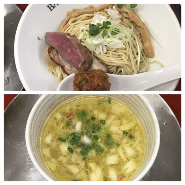 「XO醬大葉大蒜茗荷香る牛肉団子の塩つけ麺」@BARRACK D.M竹末の写真