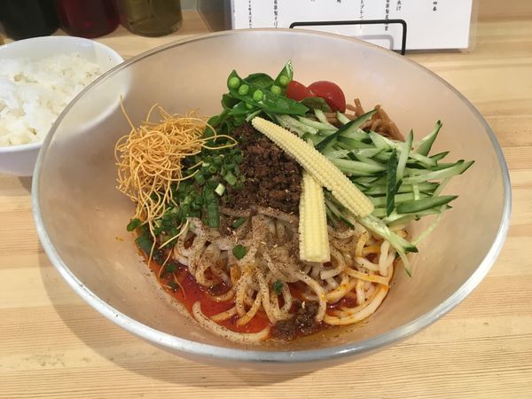 「Premium YEBISU小瓶 → 冷やし担担麺 ＋ 白飯」@汁なし担担麺と魚介そば sirusiの写真