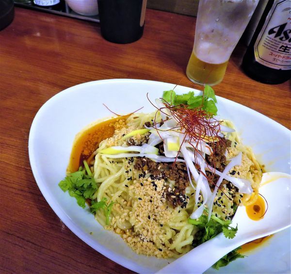 「汁なし担々麺倍辛（980円）」@SHIBIRE NOODLES 蝋燭屋の写真