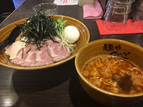 「海老の辛いつけそば」@麺や でこの写真