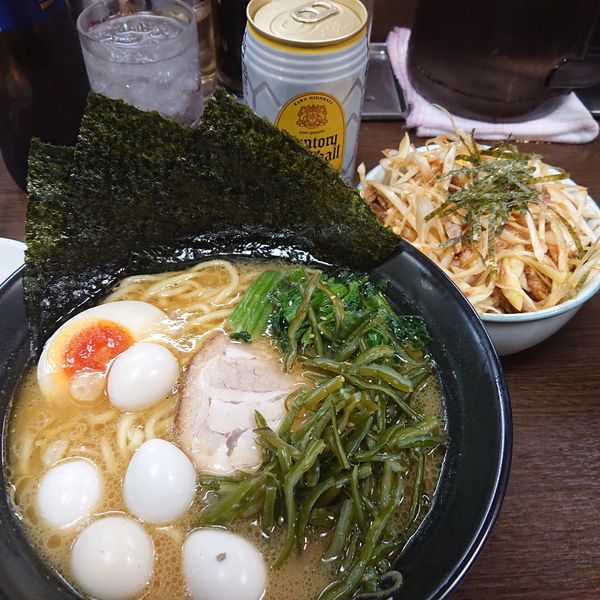 「Bセット硬め、茎わかめ、うずら他」@壱八家 スカイビル店の写真