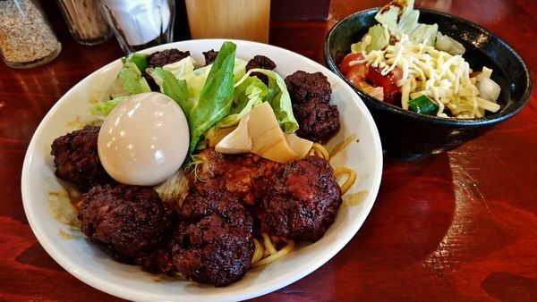 「肉の日限定/五ノ神的カリオストロ麺+味玉入り+他」@らーめん 五ノ神精肉店 煮干し編の写真