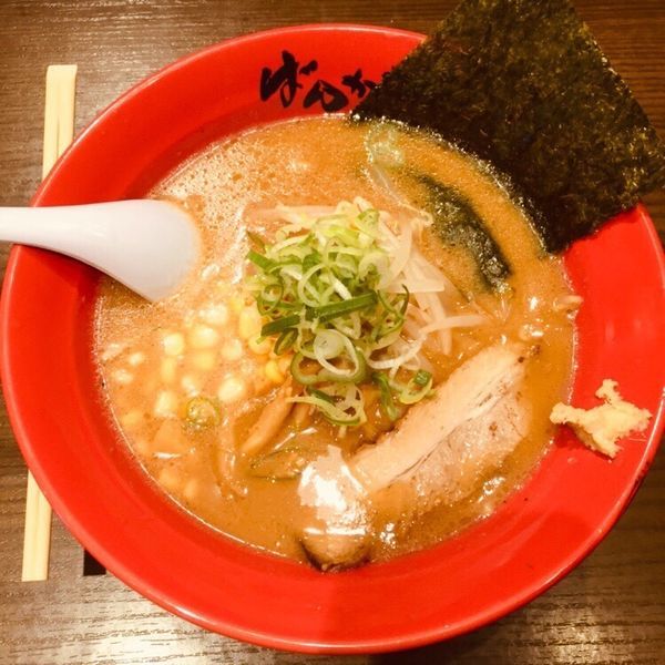 「濃厚味噌 半麺 サービスコーン」@旭川味噌ラーメン ばんから 武石IC店の写真