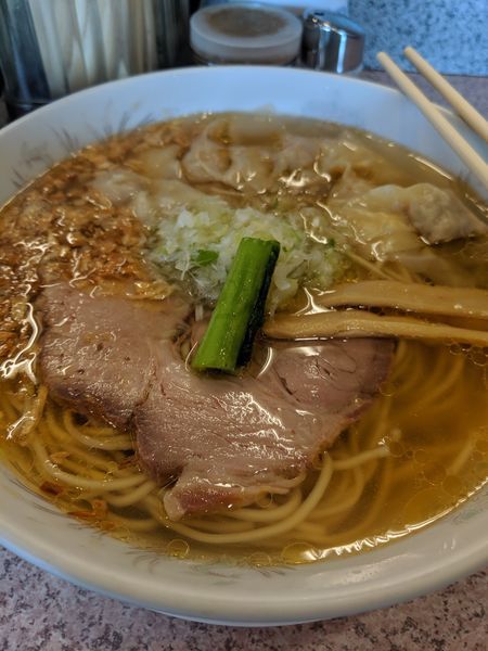 「塩味ねぎワンタン」@ラー麺専門店 こしがやの写真