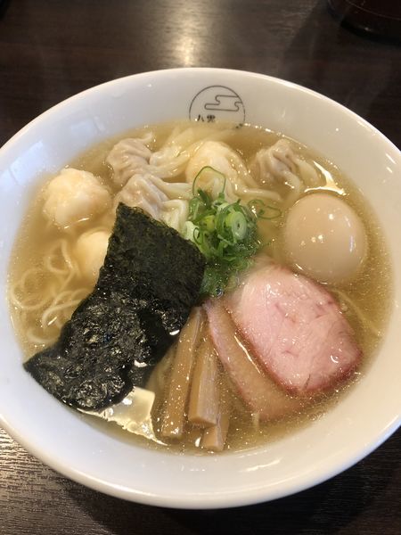 「特製ワンタン麺（白）＋味付玉子¥1,200」@八雲の写真