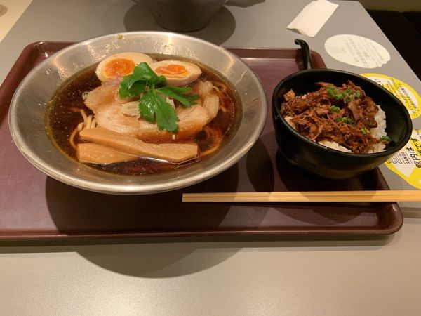 「座ミニ丼セット980味玉100」@京都千丸 しゃかりき murasaki 京都タワーサンド店の写真