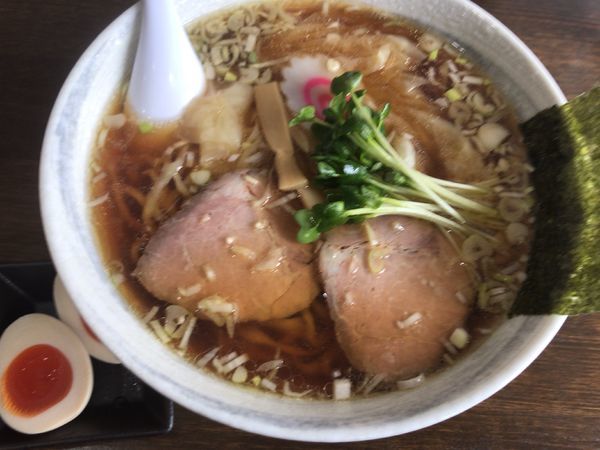 「ワンタン麺850円＋味玉ｸｰﾎﾟﾝ無料」@かこい食堂の写真