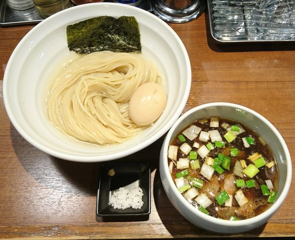 「昆布水の淡麗鴨つけめん＋味玉」@麺処 はら田の写真
