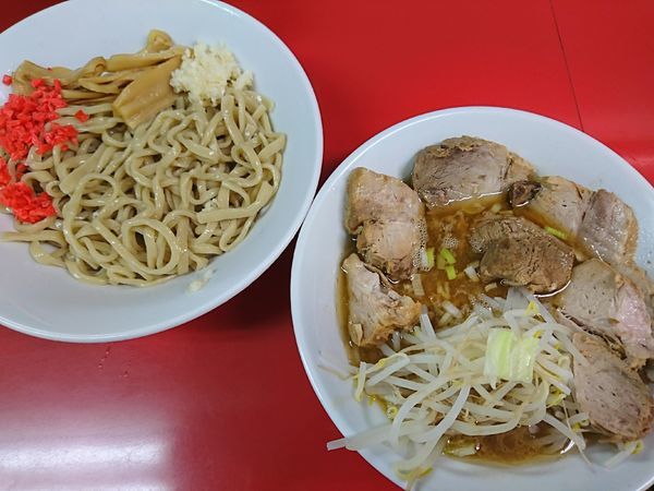 「つけ麺+豚マシ(1000円)」@ラーメンハイキックの写真