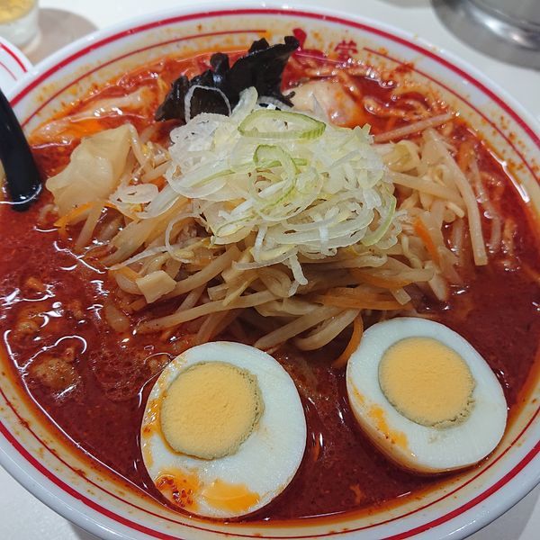 「北極やさい930円、半ライス120円、瓶ビール550円」@蒙古タンメン中本 横浜店の写真