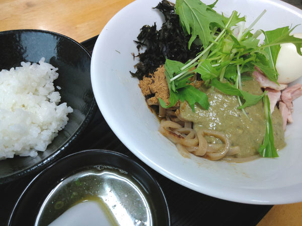 「味玉牡蠣のまぜそば ￥1000」@と多゛食堂の写真
