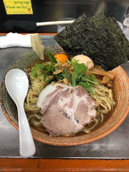「赤えび出汁の冷やしまぜそば大盛り」@覆麺 智の写真