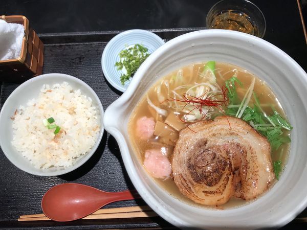 「銀笹ラーメン塩＋鯛飯」@麺処 銀笹の写真