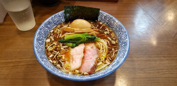 「味玉生姜醤油ソバ」@煮干しつけ麺 宮元の写真