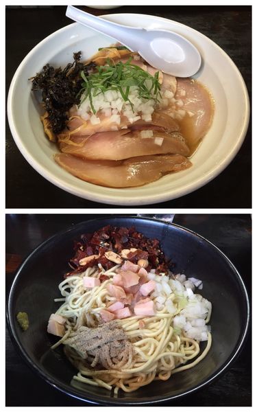 「にぼしらーめん＋トッピングチャーシュー＋和え玉」@濃麺 海月の写真