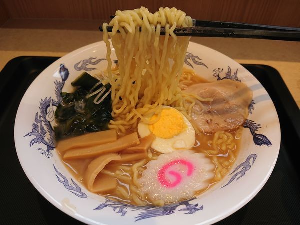 「煮干しラーメン450円＋もりそば300円」@名代 富士そば 志木店の写真