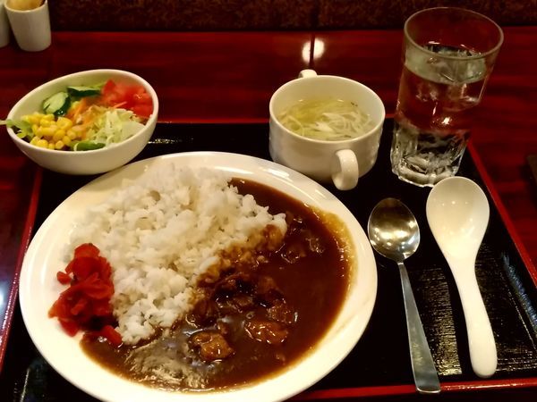 「牛たんカレーセット(並盛)972円」@つゆ下 梅の花の写真