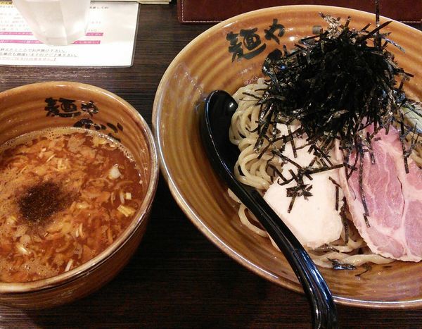 「【限定】海老の辛いつけそば　１０００円」@麺や でこの写真