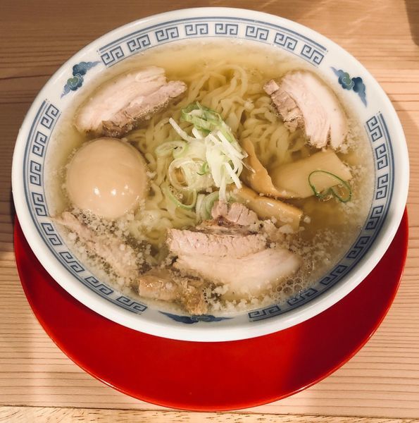 「山塩（￥750）＋味玉（クーポン）」@麺処若武者 ASAKUSA 〜FUKUSHIMA NOODLE STYLE〜の写真