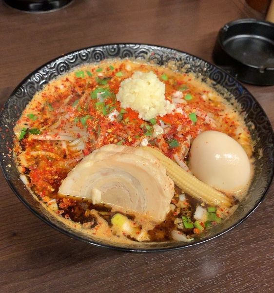 「蠍味玉ラーメン 増し増しの増し増し」@Japanese soba Noodles 蠍の写真