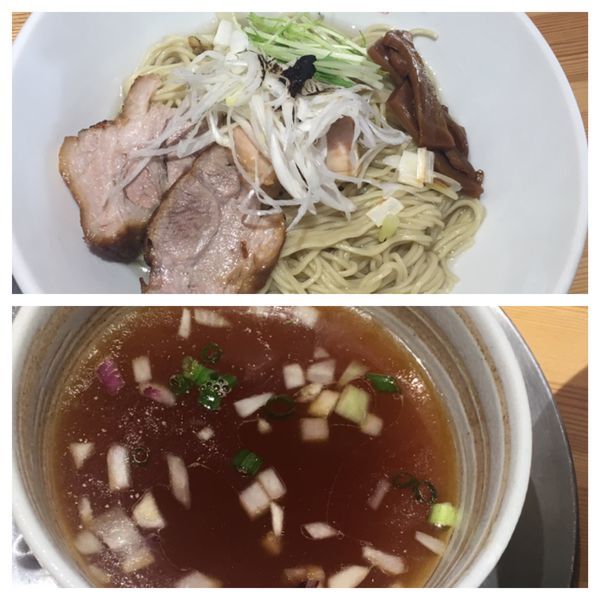 「焼きネギ水の煮干し細つけ麺」@和風ピンポン竹末の写真