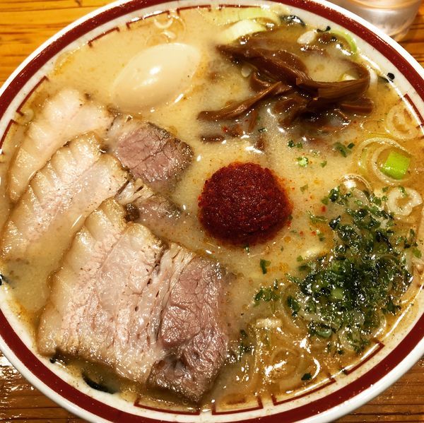 「山形辛味噌らーめん ＋味玉」@田中そば店 秋葉原店の写真