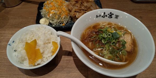 「しょうが焼き定食＋らーめん小」@らーめんとしょうが焼き あの小宮の写真