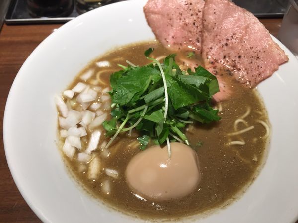 「濃厚烏賊煮干しそば 味玉付き」@麺屋 ねむ瑠の写真