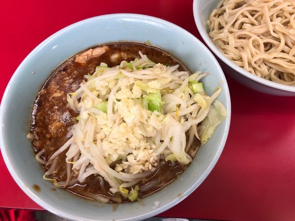 「ブったまつけ麺（ニンニク、ヤサイ）」@ラーメン二郎 中山駅前店の写真
