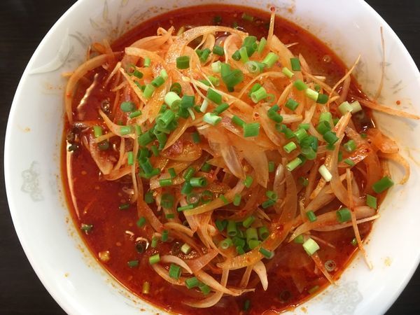 「【限定】辛玉ねぎ味噌らーめん 700円」@らーめん 竜屋の写真