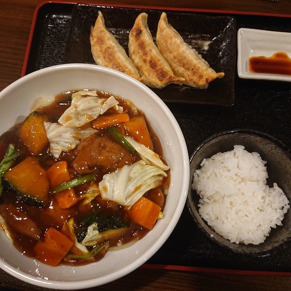 「スタミナ冷やし並760円、Aセット300円」@スタミナラーメン 多幸 見川店の写真