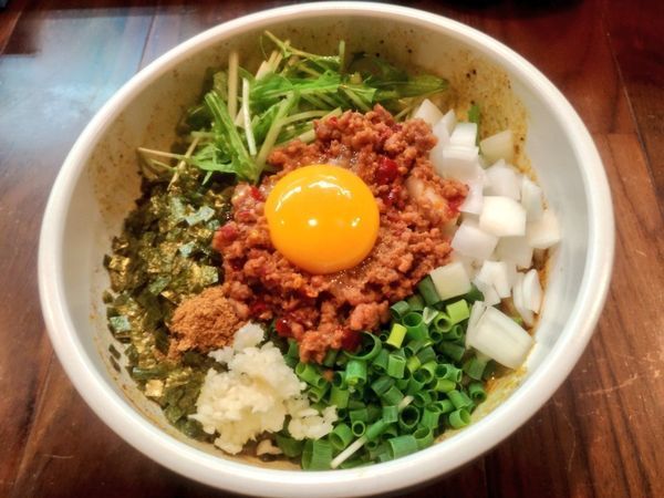 「台湾カレーまぜそば」@らーめんまぜそば あらし 那覇店の写真