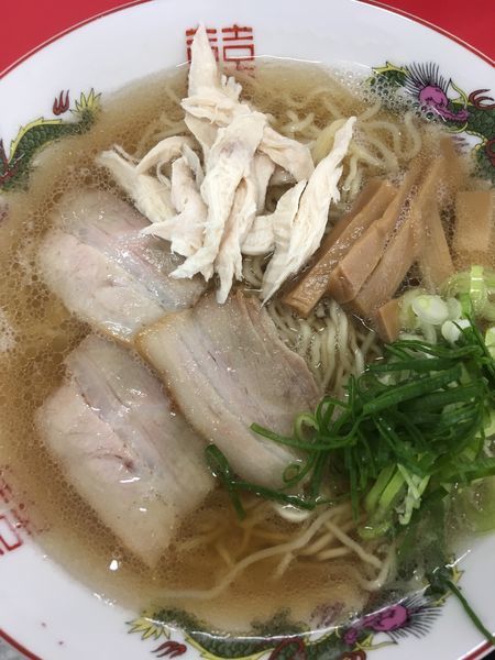 「中華そば＋名古屋コーチンのささみ」@中華そば 竹千代の写真