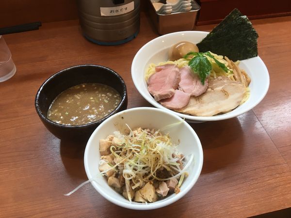 「特製つけ麺 大盛り ランチA」@中華そば 七麺鳥の写真